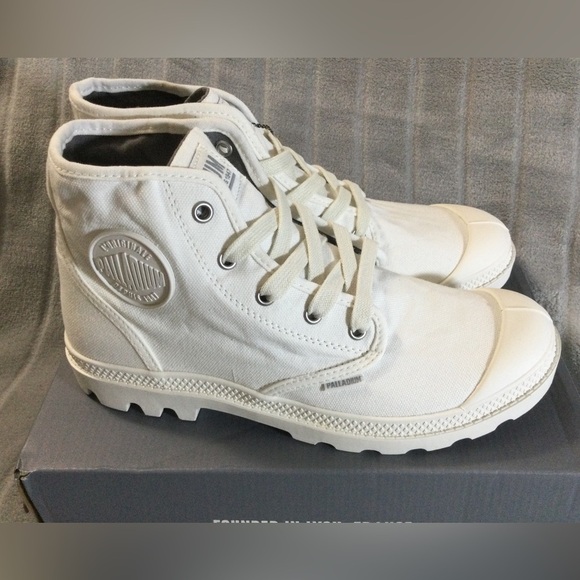Palladium Women’s Pampa Hi Star White Cavas Boot Size 9.5 - Picture 6 of 14